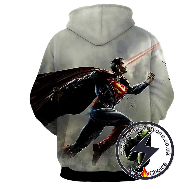 Superman Laser Action Flying 3D - Superman Sweat Shirt - Superman Hoodies